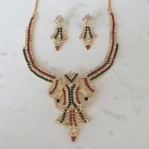 NWOT Pakistani necklace and earring set
